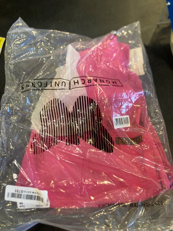 Photo 1 of Monarch Uniforms Womens Scrub Top One Pocket Tuck In Scrub Top for Women (HOT PINK) M