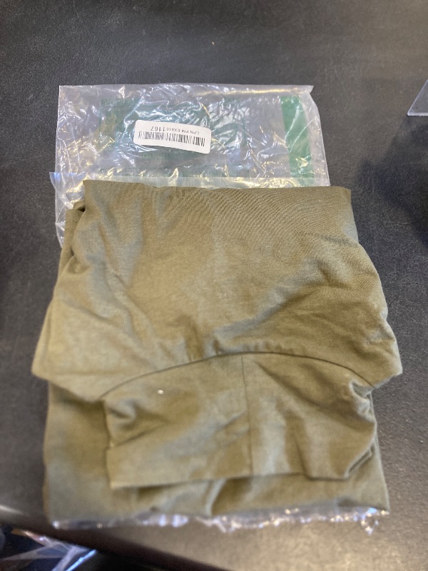 Photo 1 of Amazon Essentials Women's Cotton Modal Draped Puff Sleeve Turtleneck, Olive, Small