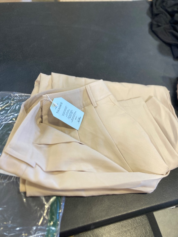 Photo 1 of NIMIN Wide Leg Pants Woman Business Casual High Waisted Palazzo Pants Dressy Work Office Tailored Trousers 2025 Summer Outfits with Pockets Apricot SMALL