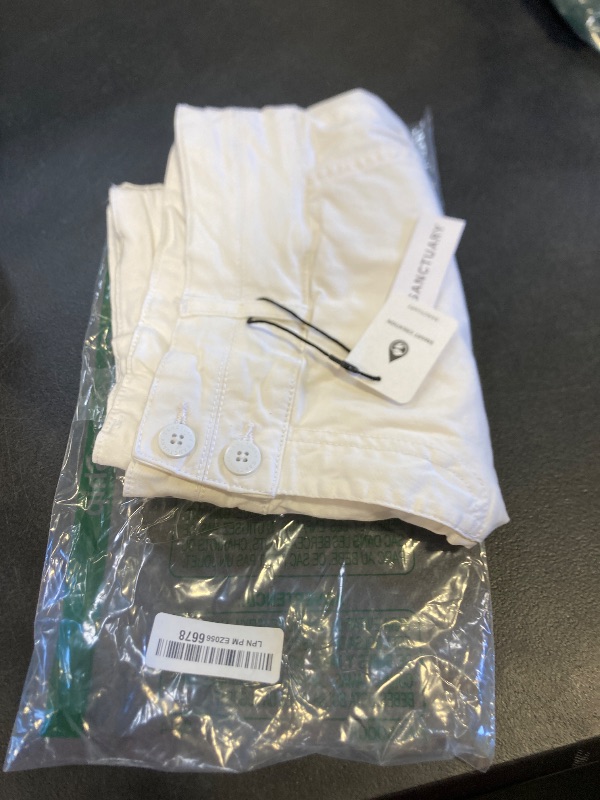Photo 1 of Sanctuary Haven Shorts for Women - Cotton-Spandex Blend Construction - Regular Fit - Mid-Rise SilhouetteBleached White 28 One Size