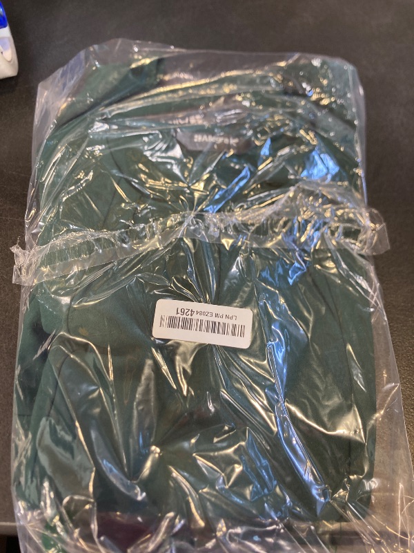 Photo 1 of Allegra K Women's 3/4 Sleeve Dresses V Neck Elegant A-Line Work Business Formal Midi Dress with Pockets Large Dark Green