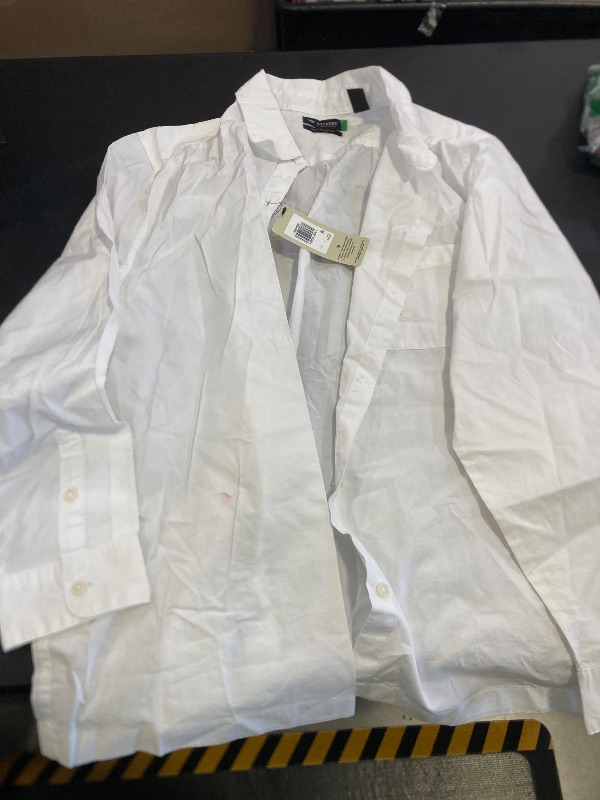 Photo 1 of Dockers Women's Regular Favorite Long Sleeve Collared Shirt, Lucent White (Poplin), X-Large