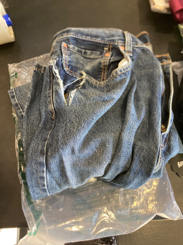 Photo 1 of Levi's Men's 565 Loose Straight Jeans, (New) Right Mind 36x32 ripped pocket