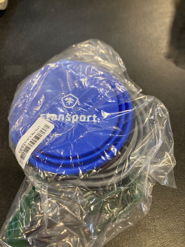 Photo 1 of Stansport Collapsible Silicon Travel Bowls - 2 Pack, Grey and Blue, Large
