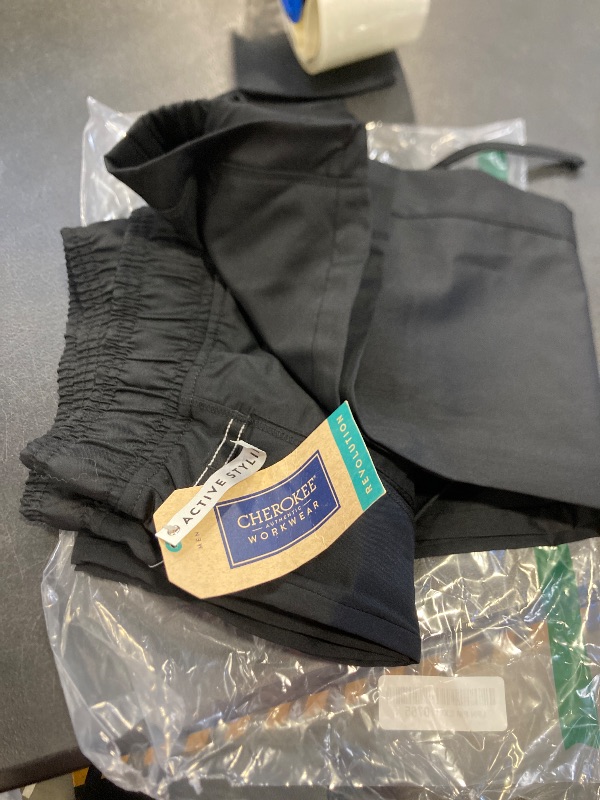 Photo 1 of Cherokee Joggers for Men Modern Fit Scrub Pant with Drawstring Waistband, 5 Pockets, Soft 2-Way Stretch Fabric - WW012T, M Tall, Black