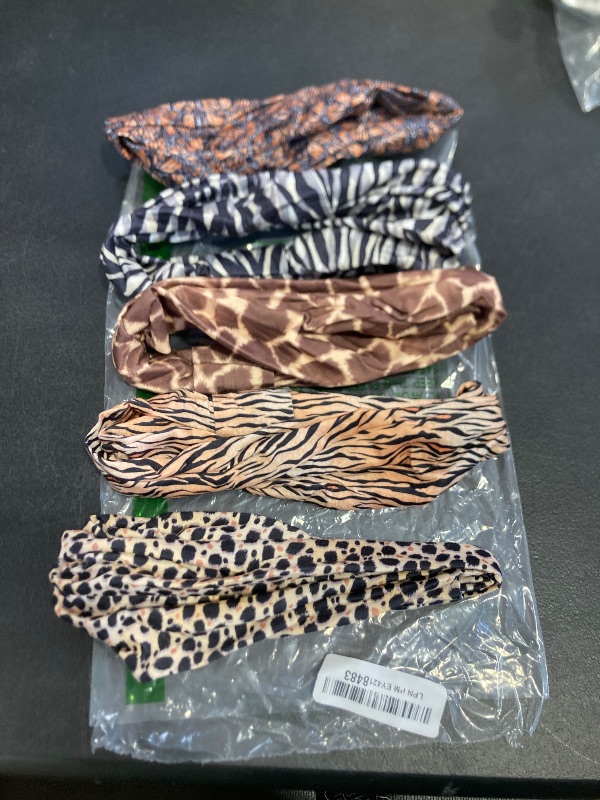 Photo 1 of 5 pack animal print headbands