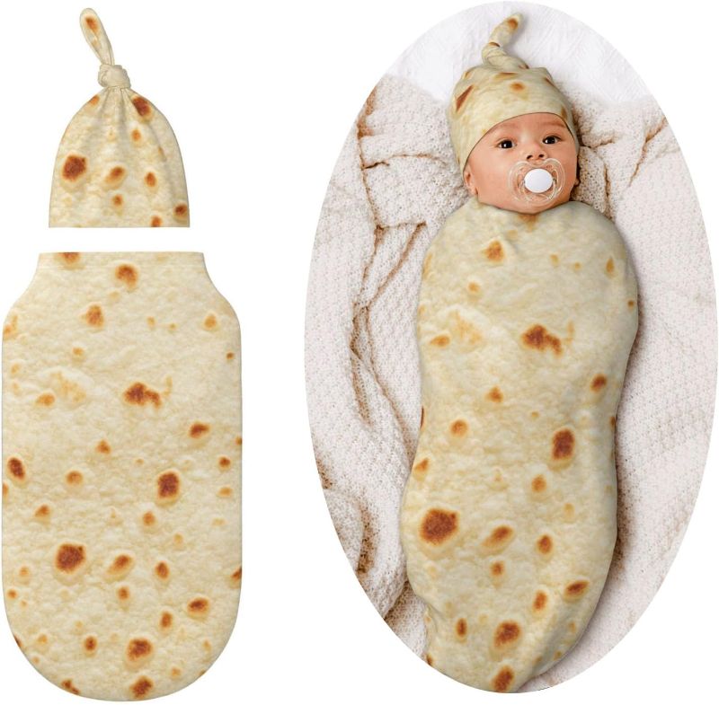 Photo 1 of Tortilla Swaddle Blankets Newborn Receiving Blanket Burrito Baby Swaddle Wrap Soft Sleeping Sack for Baby Girls Boys
