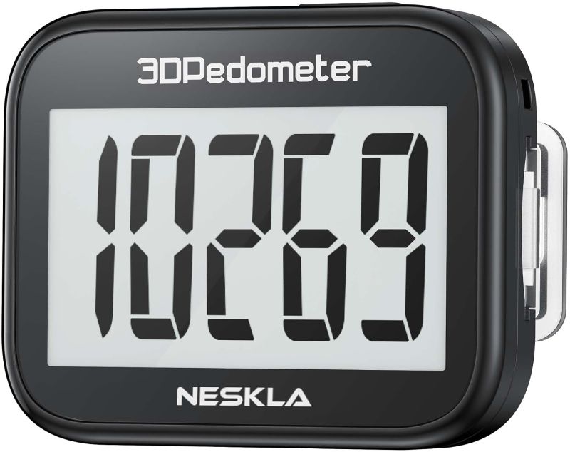 Photo 1 of 3D Pedometer for Walking, Simple Step Counter with Large Digital Display, Step Tracker with Removable Clip Lanyard, Accurately Track Steps for Men Women Kids Adults Seniors
