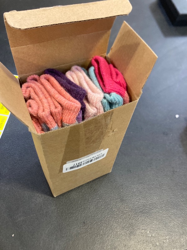 Photo 1 of DoSmart Children's Winter Warm Wool Solid Color Socks Kids Boy Girls Thermal Crew Socks 6 Pairs(Unicorn C, 4-7 Years)