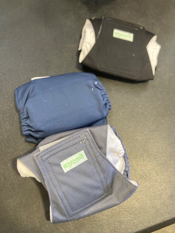 Photo 1 of Wegreeco Washable Male Dog Belly Band - Pack of 3 - Washable Male Dog Belly Wrap, Small Doggie Dog Diapers Male for Doggy Puppy (Black, Charcoal, Navy, Small)

