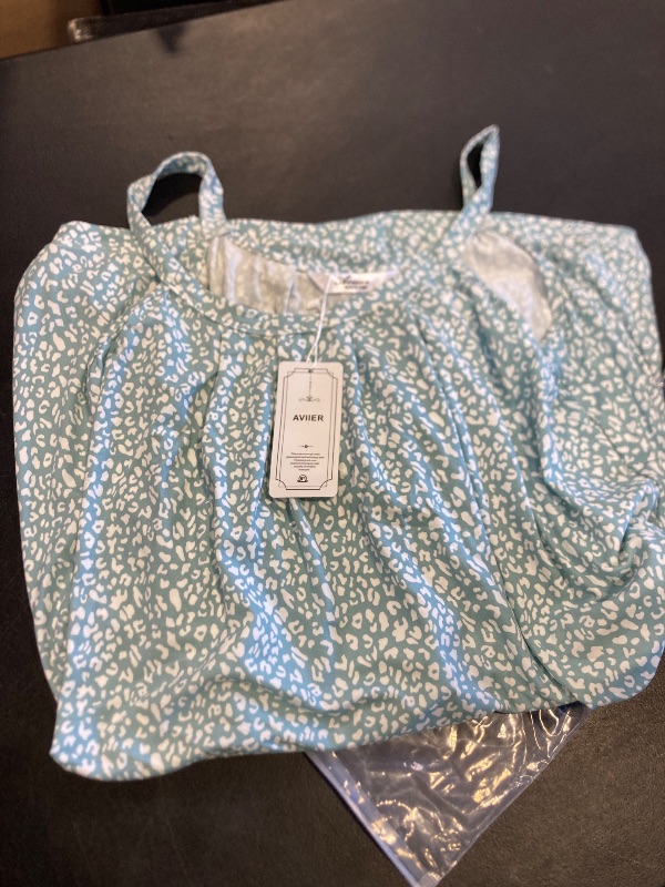 Photo 1 of AVIIER Womens Nightgown Soft Cotton Sleeveless Sleep Shirts Wide Strap Nightshirts Full Slip Sleepwear Green Leopard Large