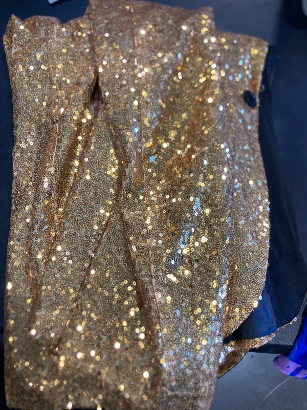 Photo 1 of Coucoland Gold Sequin Jacket-Sparkly Blazer 70s Outfits for Men Disco Costume(Gold,L)