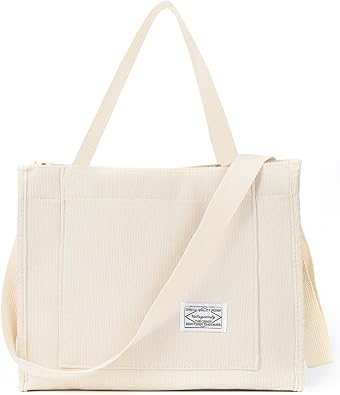 Photo 1 of Valleycomfy Corduroy Tote Bag for Women Travel Crossbody Bag Purse Women Shoulder Bags Work Handbags Everyday Hobo Bag
