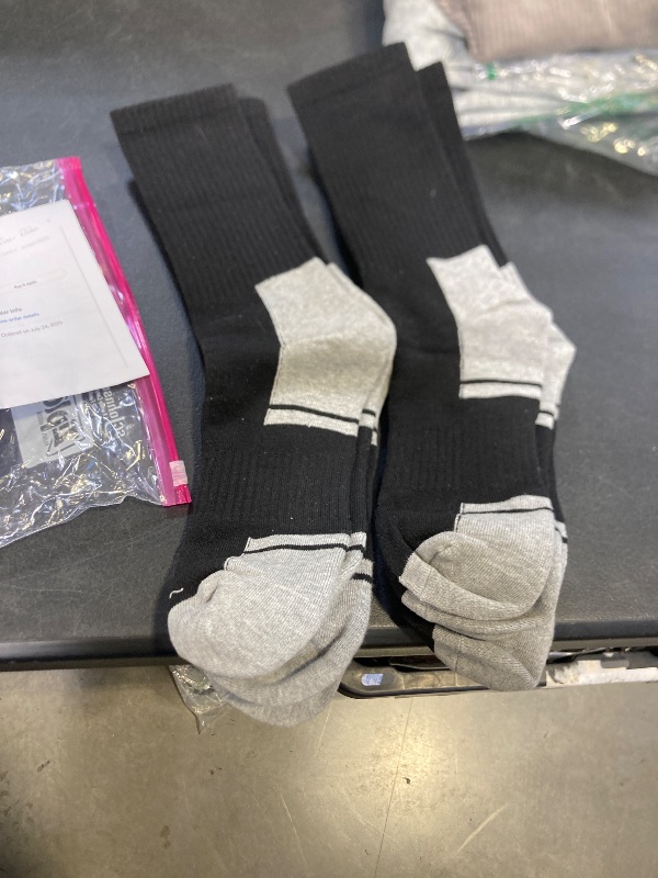 Photo 1 of 4 pack Ortis Men's Cotton Cushion Crew Socks Moisture Wicking Breathable Thick Warm Thermal for Athletic Heavy Duty Work Boot
