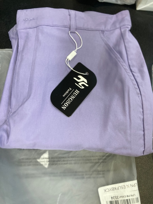 Photo 1 of Mens Slim Fit Shorts Stretch Chino Short Pants(Purple,34)
