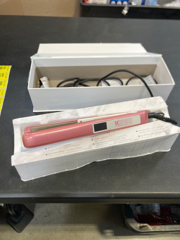 Photo 1 of kipozi flat pink iron hair straightener