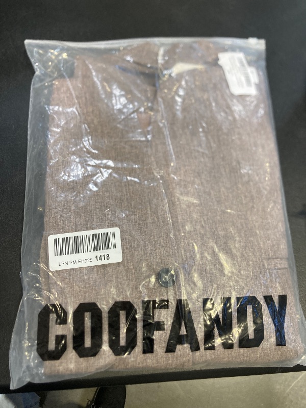 Photo 1 of COOFANDY Mens Slim Fit Blazer Casual Lightweight Sports Coat Texture Tuxedo with Pockets Khaki size XL 