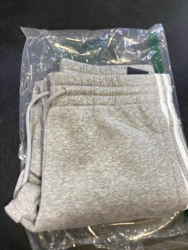 Photo 1 of adidas Women's Essentials 3-Stripes Fleece Pants, Medium Grey Heather/White