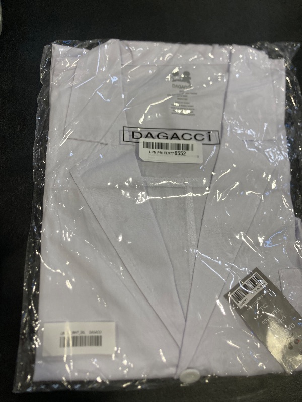 Photo 1 of Dagacci Medical Uniform 35" Unisex Lab Coat White XS to 2XL (2XL)