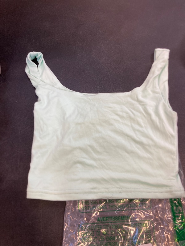 Photo 1 of Zeagoo Women Sleeveless Square Neck Tops Seamless Slim Tank Tops Summer Sleeveless Shirts Mint Green XS