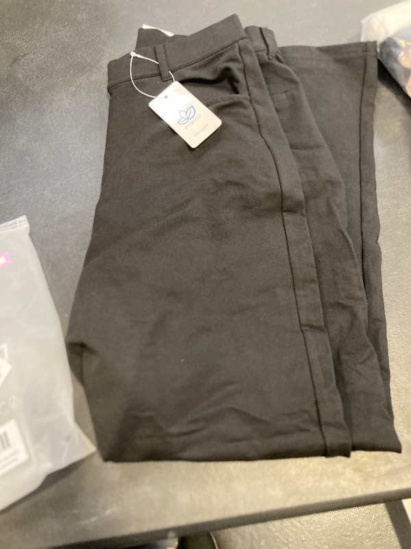 Photo 1 of Yogipace Petite Women's Pull-on High Rise Stretch Relaxed Fit Dress Pants Soft Ponte Bussiness Casual Trouser Work Pant,29",Black,Size M