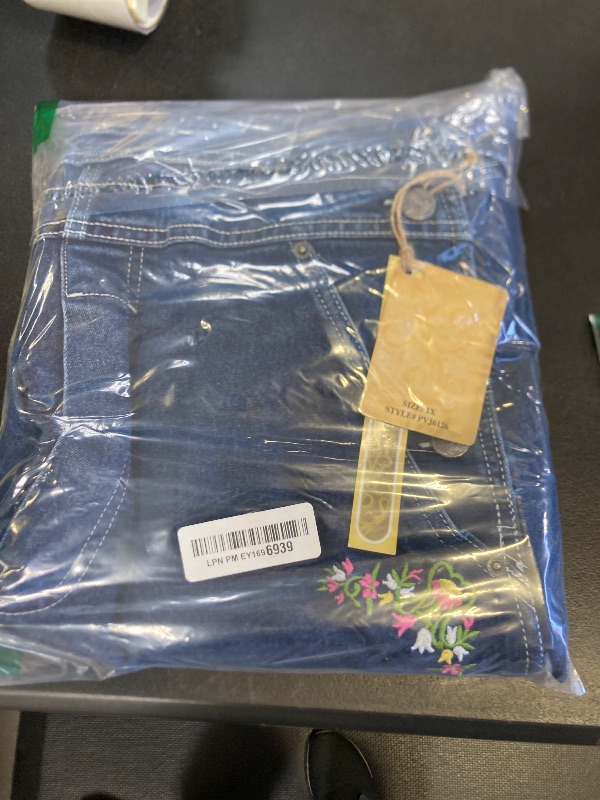 Photo 1 of & Company Womens Stretch Denim Overalls PVJ6126X MEDIUM WAS 1X