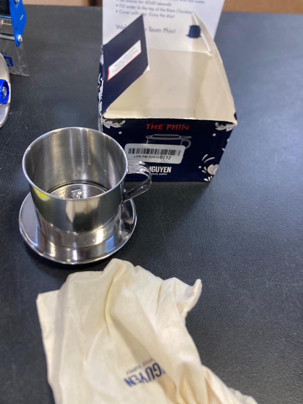 Photo 1 of Nguyen Coffee Supply - Original Phin Filter: Stainless Steel 4oz Chamber 3.25 inch plate Diameter, Perfect Cup of Phin Drip Coffee in 5 minutes [4 oz]
