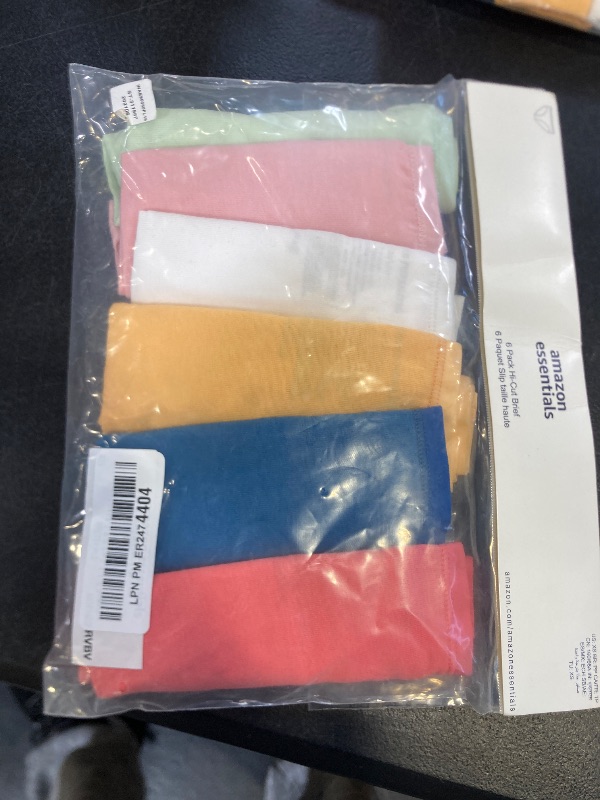 Photo 1 of Amazon Essentials Women's Cotton High Leg Brief Underwear (Available in Plus Size), Breathable, Pack of 6, Pretty Color Pops, X-Small