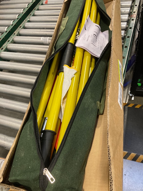 Photo 1 of Manual Pole Lightweight Tree Trimmers Long Handle Pruner Set, Sharp Steel Blade and Scissors Pole Saw for Trimming Palm, Pear Tree, Fir Tree, Shrubs, Yellow