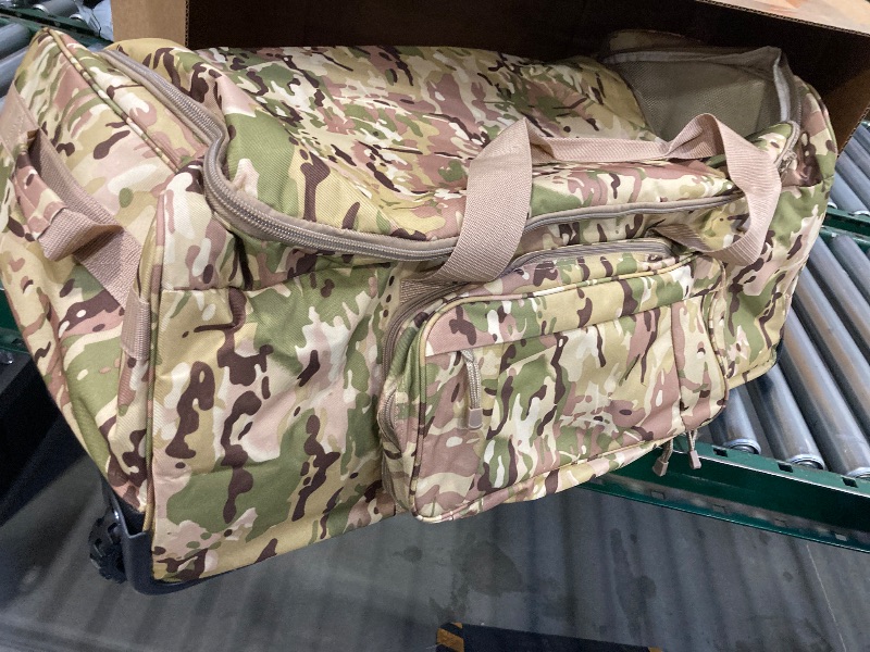 Photo 1 of 120L 3-Wheel Rolling Duffle Bag - Heavy Duty Military Deployment Bag, Durable Wheeled Duffle Luggage for Travel, Camping & Outdoor Adventures