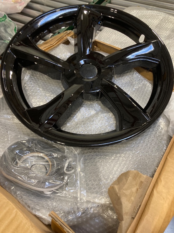 Photo 1 of 4PCS 19 Inch Wheel Hubcap Compatible with Tesla Model Y 2025 - Full Rim Cover Accessories, Bright Black