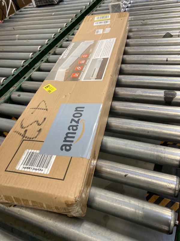 Photo 1 of 6ft Steel Easy Slip-On Baseboard Heater Cover with End Caps for Bathroom & Hydronic System for Replacing Old Cover, White