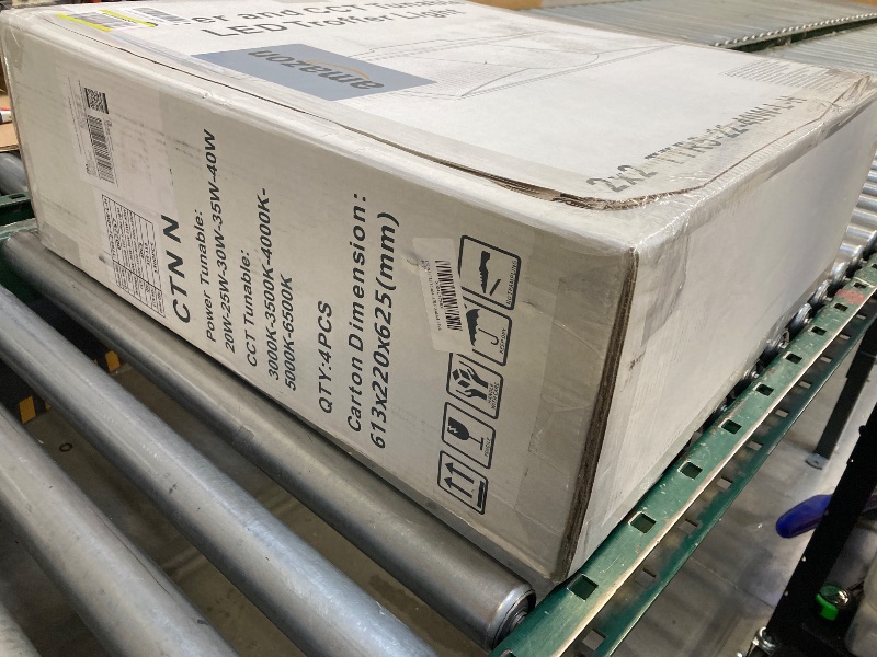 Photo 1 of 2x2 FT LED Center Basket Troffer Panel Light, 3CCT Color Tunable 3500K/4000K/5000K, Watt Adjustable 30/35/40W, 0-10V Dimmable Drop Ceiling Lights, 120-277V-ETL&DLC Qualified, 4-Pack