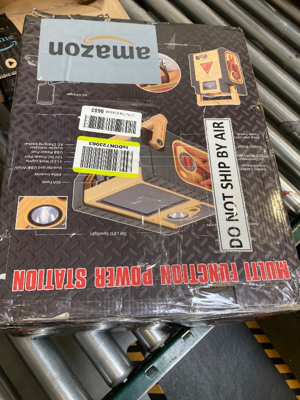 Photo 1 of 2000A Peak Car Battery Jump Starter with Air Compressor Tire Inflator, All in One Heavy Duty 12V Battery Jumper Box Car Start Booster Up to 10L Gas/8L Diesel Engines with 400W AC Inverter, LED Light