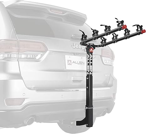 Photo 1 of 4-Bike Hitch Mount Rack with 2" Hitch Receiver for Cars, Up to 165 LBS Load, Tiltable Double Foldable Steel Bicycle Carrier Rack, Heavy Duty Bicycle Carrier for Car, SUV, Pickup Trucks
