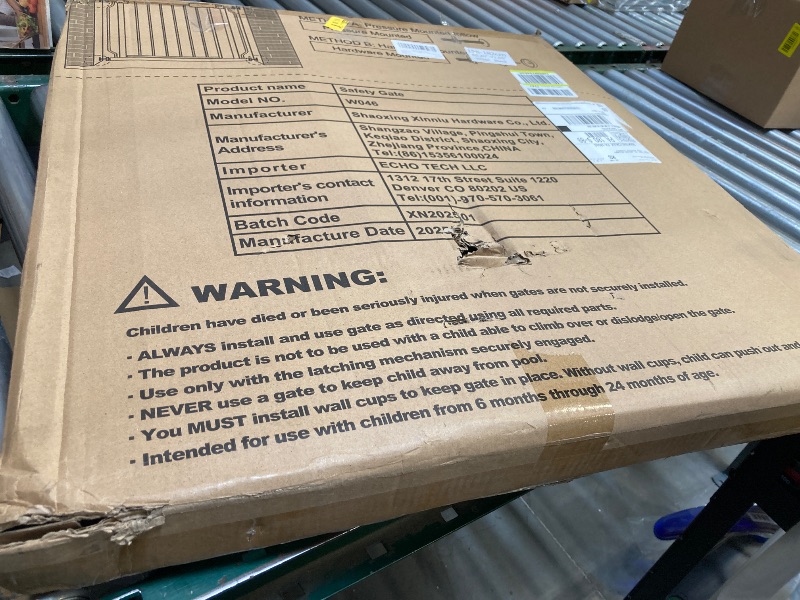 Photo 1 of 62.2"-71.65" Extra Wide Auto Closing Baby Safety Gate for Stairs & Doorways, Pressure Mounted No Drill Pet Gate with Walk-Through Door - Heavy Duty Childproof Gate for Toddlers, Kids, Dogs (Black