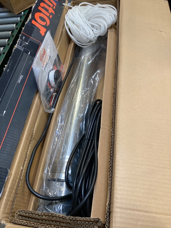 Photo 1 of 1.5HP Automatic Deep Well Pump, 2200GPH Submersible Well Pump 170FT Stainless Steel Deep Well Submersible Water Pump 72FT Power Cord High Pressure for Home Irrigation Garden Use