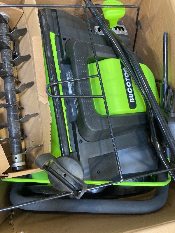 Photo 1 of 2-in-1 16-Inch Dethatcher & Scarifier Electric Corded, 15 Amp Copper Motor, Electric Lawn Dethatcher with 5-Position Depth Adjustment, 14.5 gal Thatch Bag,Walk Behind for Yard Lawn Garden Care