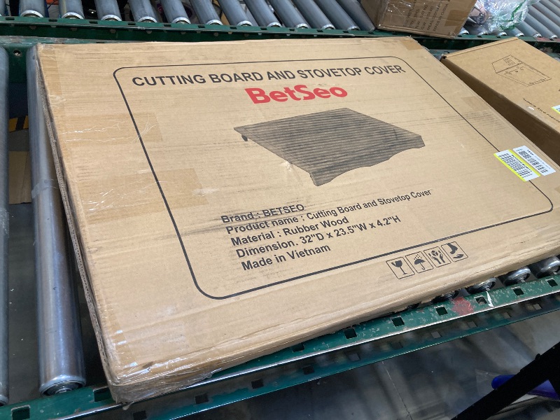 Photo 1 of 32x23.5in Extra Large Solid Wood Cutting Board and Stovetop Cover – 2-in-1 Over The Sink Cutting Board & Gas Stove Cover with Detachable Legs and Juice Groove – Ideal for Kitchen (Model 1)