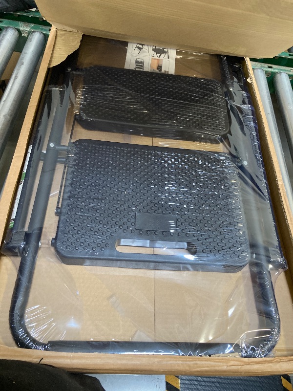 Photo 1 of 2Step Ladder, Portable Steel Folding Step Stool with Wide Anti-Slip Pedal & Convenient Handgrip, 500lbs Sturdy Steel Ladder, Black