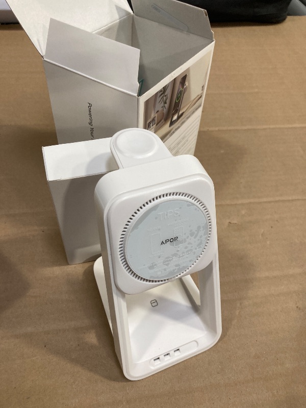 Photo 1 of 3 in 1 Charging Station for iPhone, Magsafe Wireless Charger with Cooling Fan for iPhone 16 15 14 13 12 Series & Apple Watch Charger 10/Ultra 2, Wireless Charging Station for AirPods 4/3/Pro/Pro 2