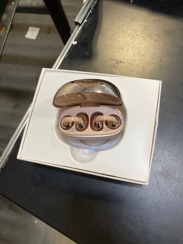 Photo 1 of AI Translation Earbuds Real Time, 164 Language Translator Earbuds, 3-in-1 Wireless Clip on Earbuds, Bluetooth 5.4 Headphones, Translating Device for Travel Business Learning (Pink)