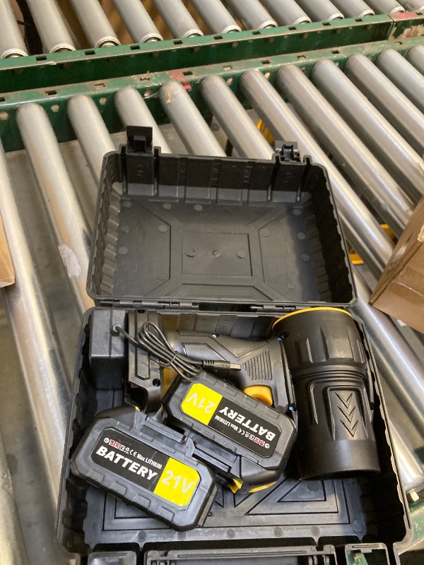 Photo 1 of 2 X 4.0Ah Battery Handheld Leaf Blower with Storage Box and Charger, Lightweight Leaf Blower for Leaves, Courtyard Cleaning, Lawn Care, Dust, Snow