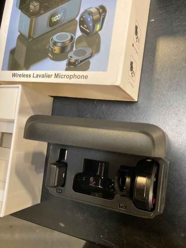 Photo 1 of 2 Pcs Professional Wireless Lavalier Microphone for iPhone iPad Android PC Camera with Adapter Included Noise Reduction Plug-Play Clip on Lapel Mic for YouTube, Recording, Vlogging, Live Streaming