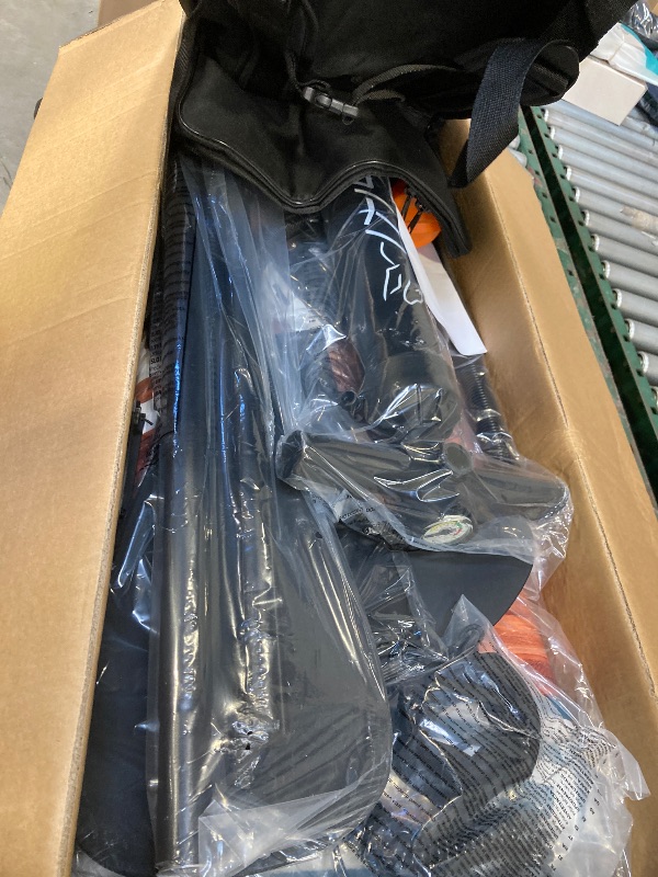 Photo 1 of 11' Inflatable Stand Up Paddle Board – Extra Wide SUP Paddleboard for Adults, Premium Inflatable Board with Paddle, Pump, Fins, Backpack, Leash & Waterproof Bags (Sunset Voyage)