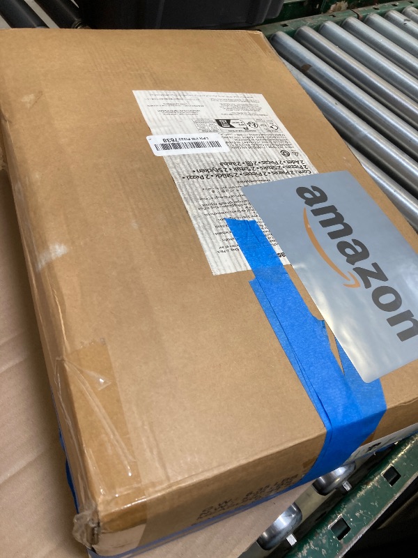 Photo 1 of Amazon Basics Down-Alternative Pillows for Stomach and Back Sleepers, Soft Density, 20 x 36 inches, 2-Pack, White