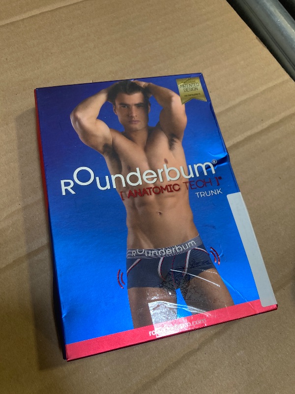Photo 1 of Rounderbum Men’s Anatomic Tech Mini Trunk | Ergonomic Pouch Underwear for Fit & Comfort, V-Shaped Back Seam for Definition, Breathable Cotton Stretch, Everyday Low-Rise Trunk, Black, Medium