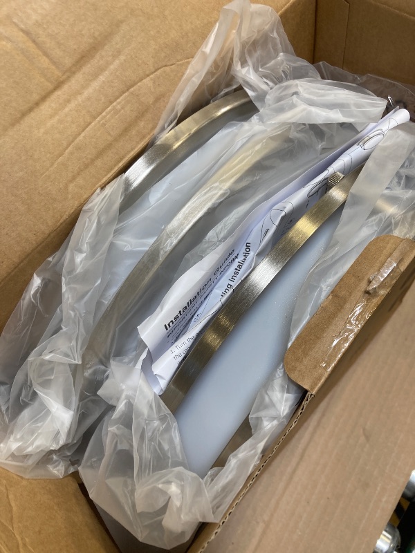 Photo 1 of 2-Pack 13 inch Dimmable LED Ceiling Light Fixture, 36W Super Bright 3600 Lumens Brushed Nickel Flush Mount Light Fixture, 2700K-6500K Adjustable Ceiling Lights for Bedroom, Kitchen, Bathroom