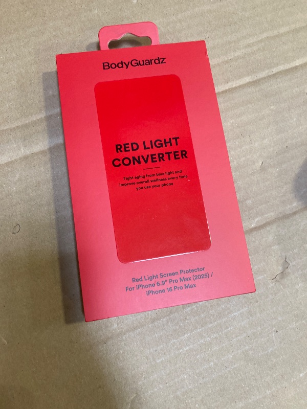 Photo 1 of BodyGuardz Red Light Converter Compatible with iPhone Screen Protector - Extreme Impact Protection With Red Light Conversion - Easy Install - 9H Hardness - Case Friendly (for iPhone 17 Pro Max - 6.9 inch)
