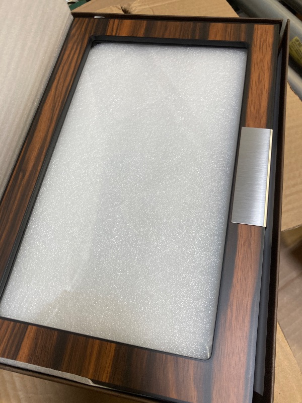 Photo 1 of Lifomenz Co Wood Cufflink Box with Glass Window Cufflink Display Case Ring Organizer and Cufflink Box for men Hold 36-46 Pairs